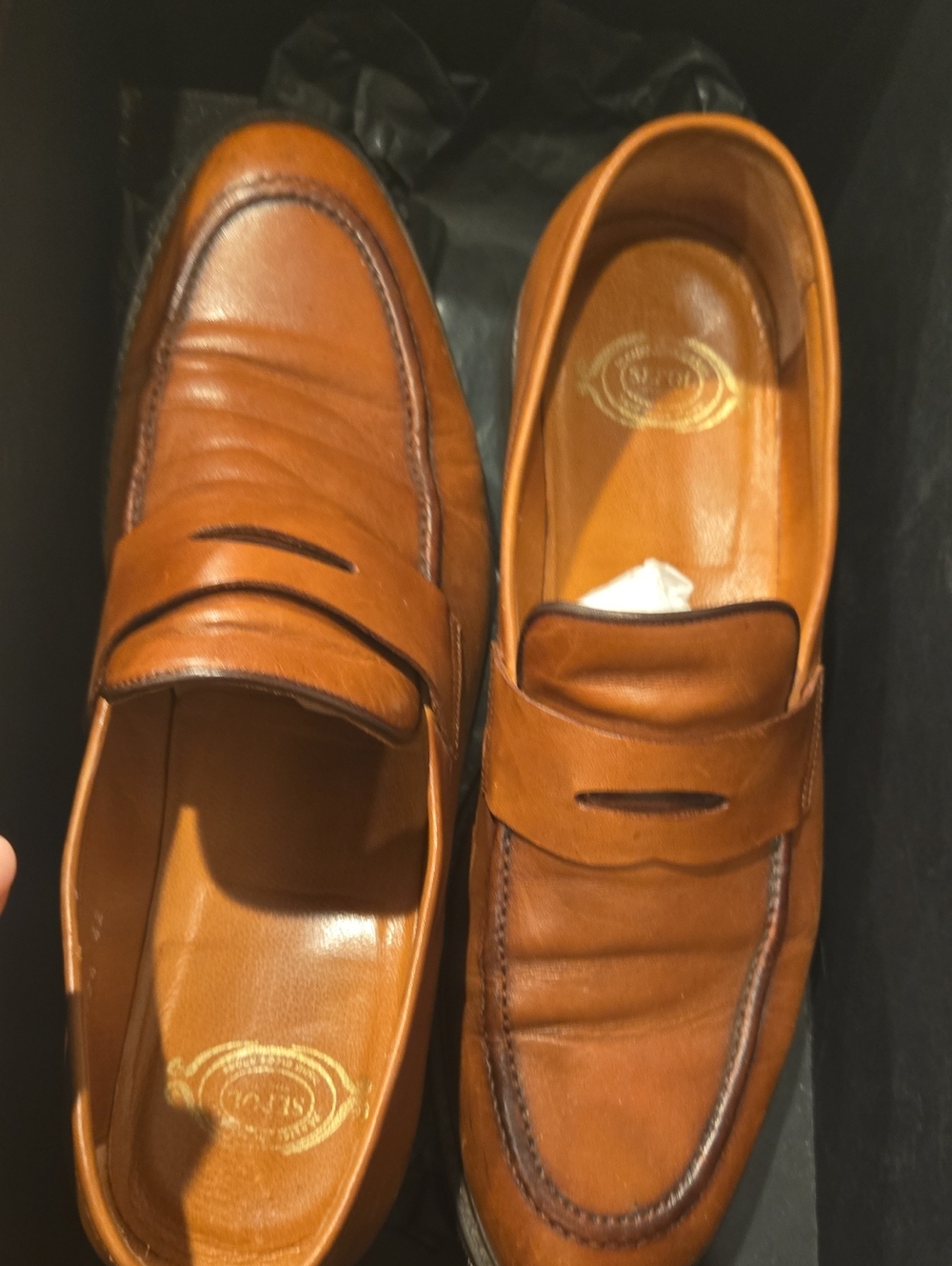 Tan Leather Penny Loafers - Sleek Slip-On Dress Shoes